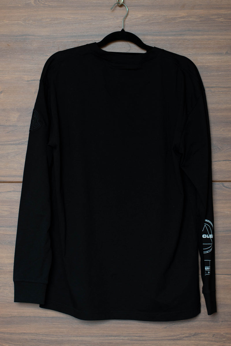 Moncler Black LS T-Shirt 1952 Print