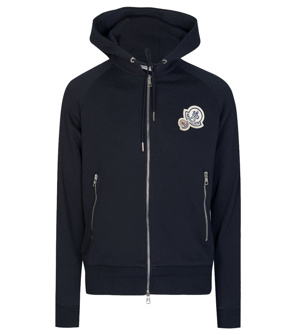 Moncler Hoodie Double Badge Black Size M